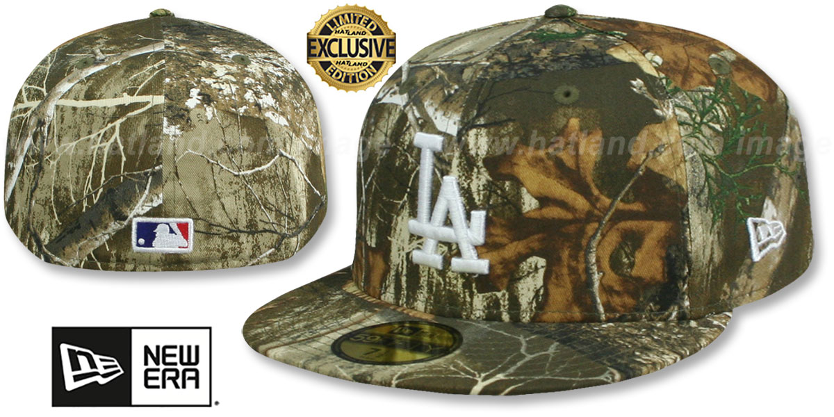 Los Angeles Dodgers Mlb Team Basic Realtree Camo Fitted Hat