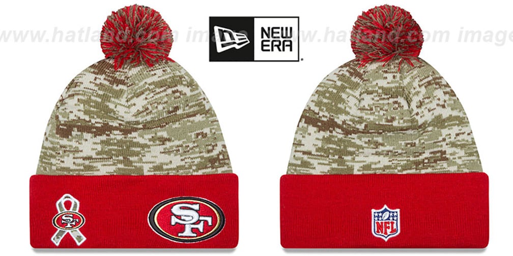 49ers salute to service beanie