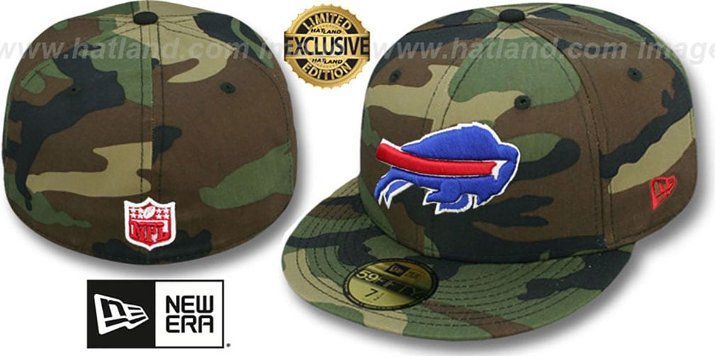 Buffalo Bills NFL TEAM-BASIC Army Camo Fitted Hat by New Era