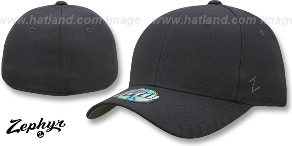 Blank DH CHARCOAL Fitted Hat by Zephyr