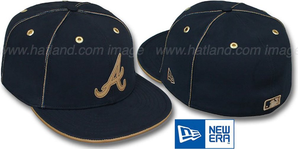 Atlanta Braves Navy Dabu Fitted Hat By New Era