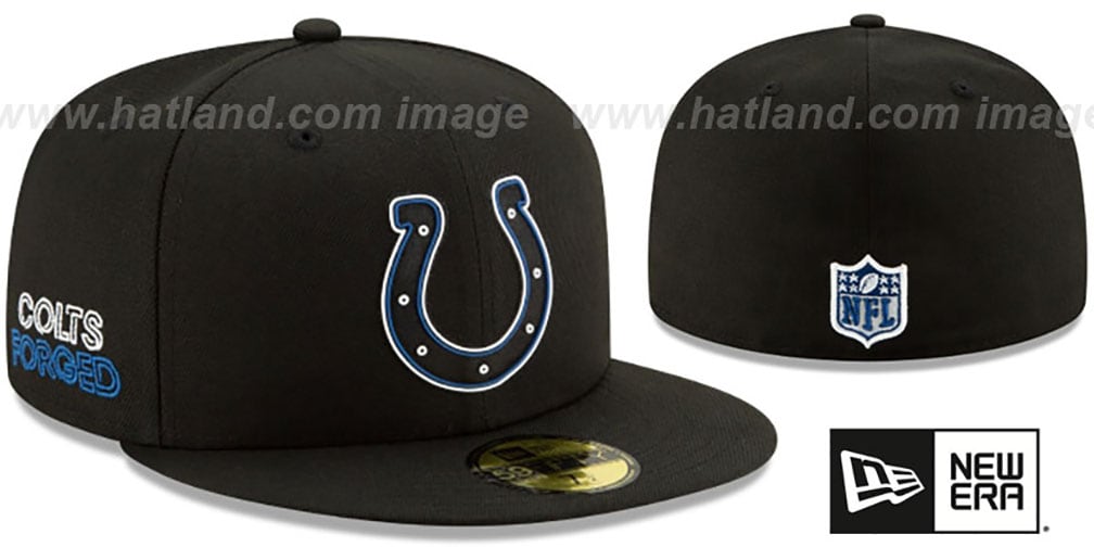 Indianapolis Colts 2020 NFL VIRTUAL DRAFT Black Fitted Hat