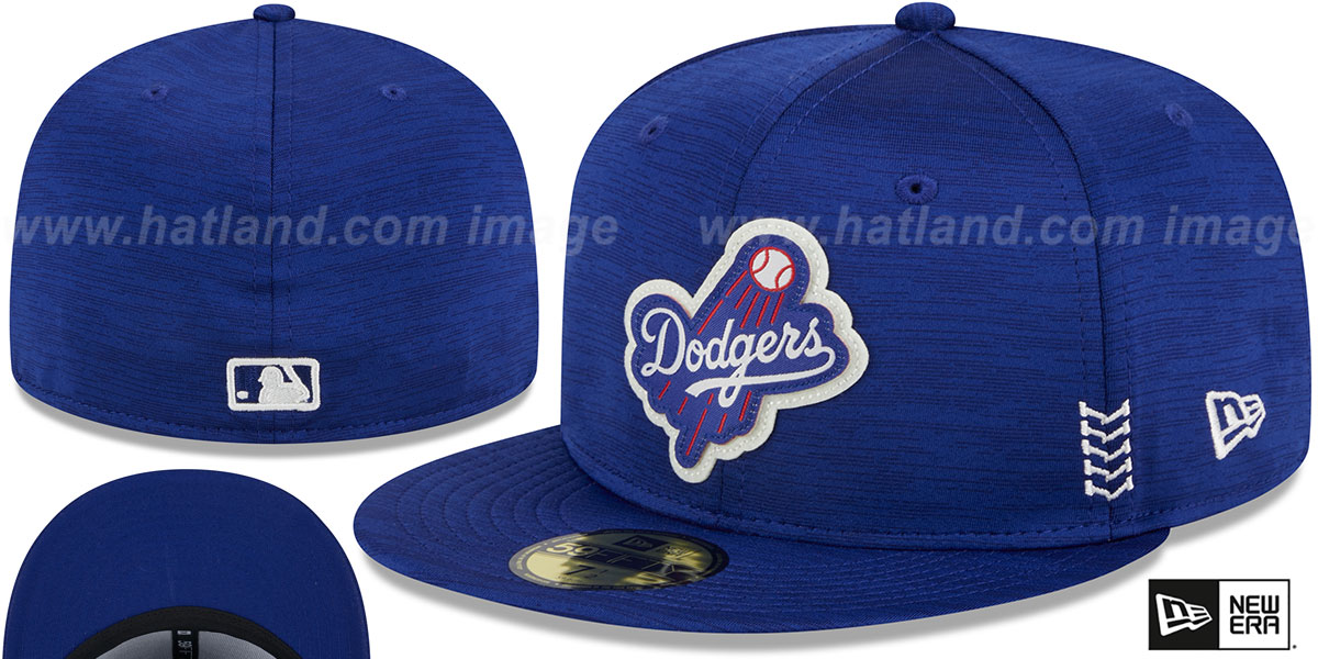 Los Angeles Dodgers 2024 ONFIELD CLUBHOUSE Heather Royal Fitted H