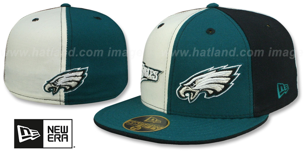 Philadelphia Eagles Double Whammy White-green-black Fitted Hat