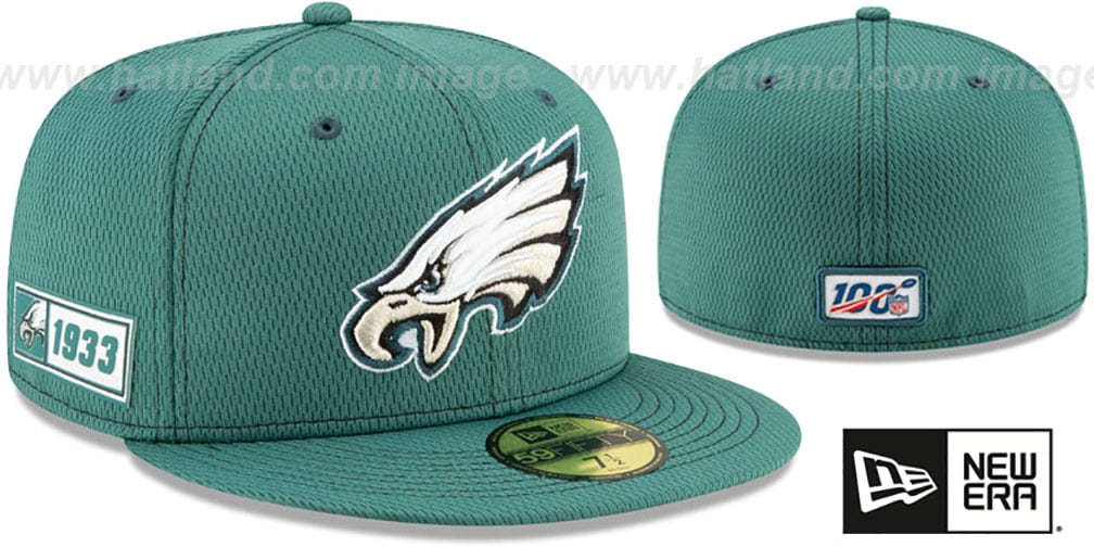 Philadelphia Eagles ONFIELD SIDELINE ROAD Green Fitted Hat