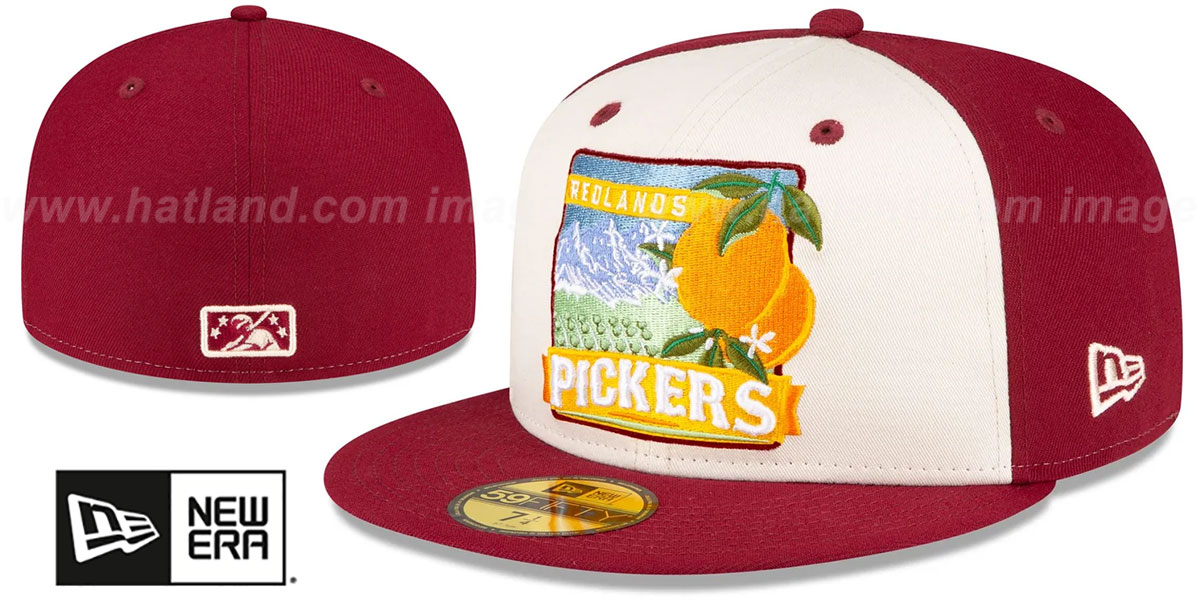 Inland Empire 66ers THEME NIGHT White-Burgundy Fitted Hat