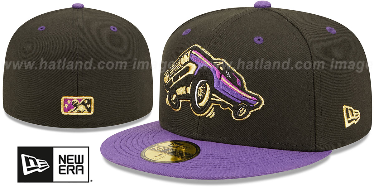 Fresno Grizzlies COPA BlackPurple Fitted Hat by New Era