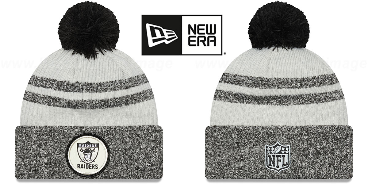 Las Vegas Raiders 2022 NFL THROWBACK SIDELINE Knit Beanie Hat