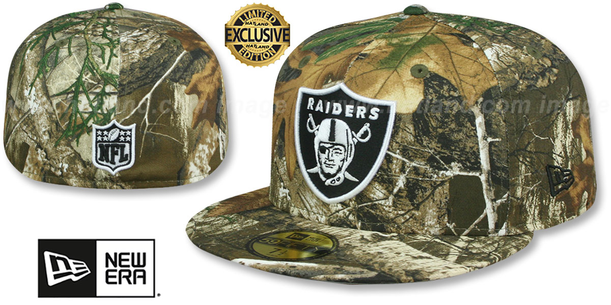 Las Vegas Raiders NFL TEAM-BASIC Realtree Camo Fitted Hat