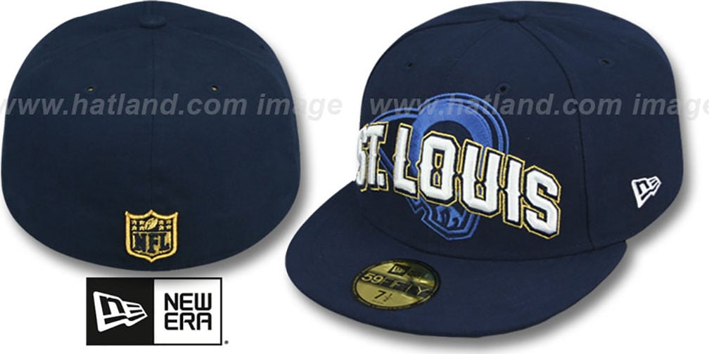 St Louis Rams NFL ONFIELD DRAFT Navy Fitted Hat by New Era