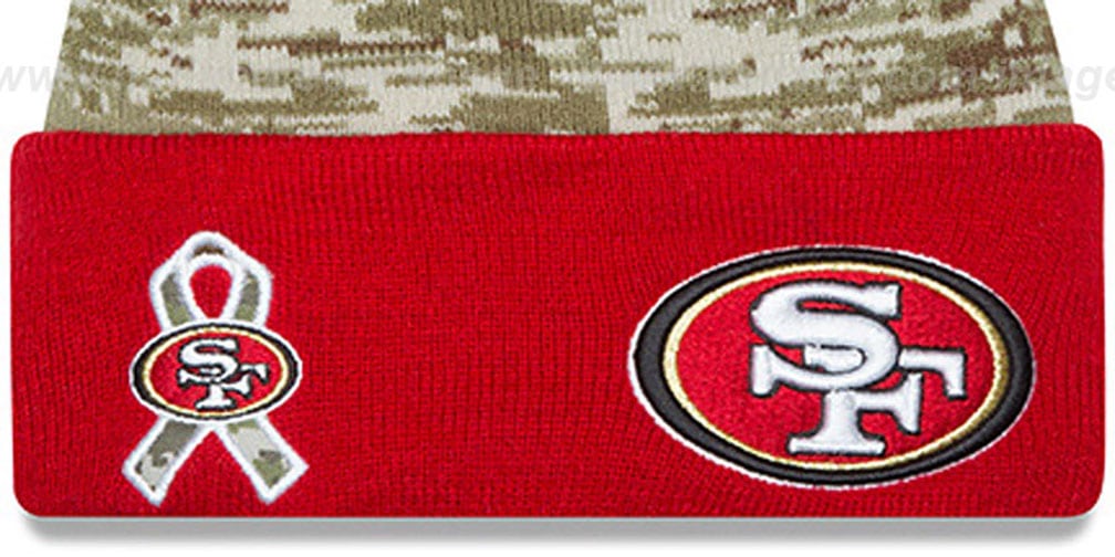 49ers salute to service beanie