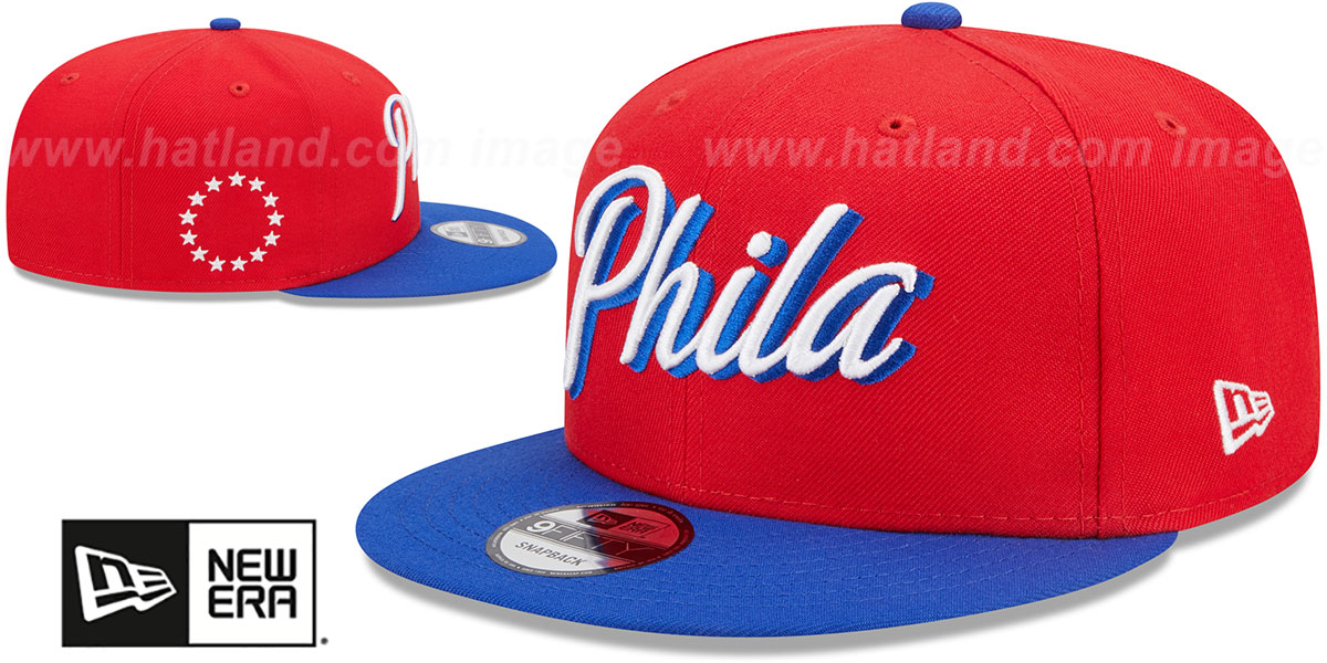 Philadelphia 76ers STATEMENT SNAPBACK Red-Royal Hat