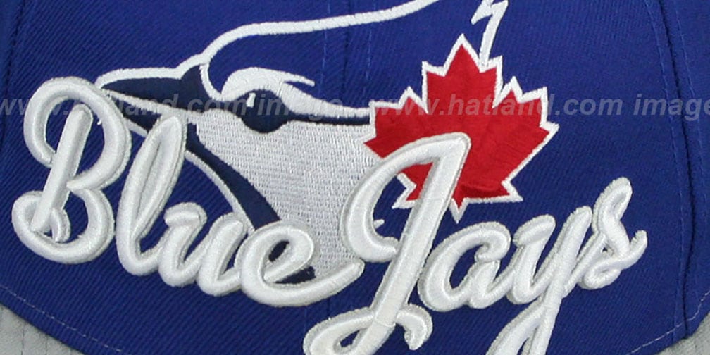 Toronto Blue Jays SCRIPTPUNCH RoyalGrey Fitted Hat