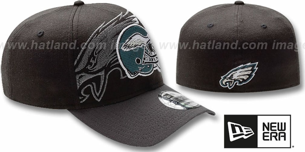 Philadelphia Eagles NFL BLACK-CLASSIC FLEX Hat by New Era