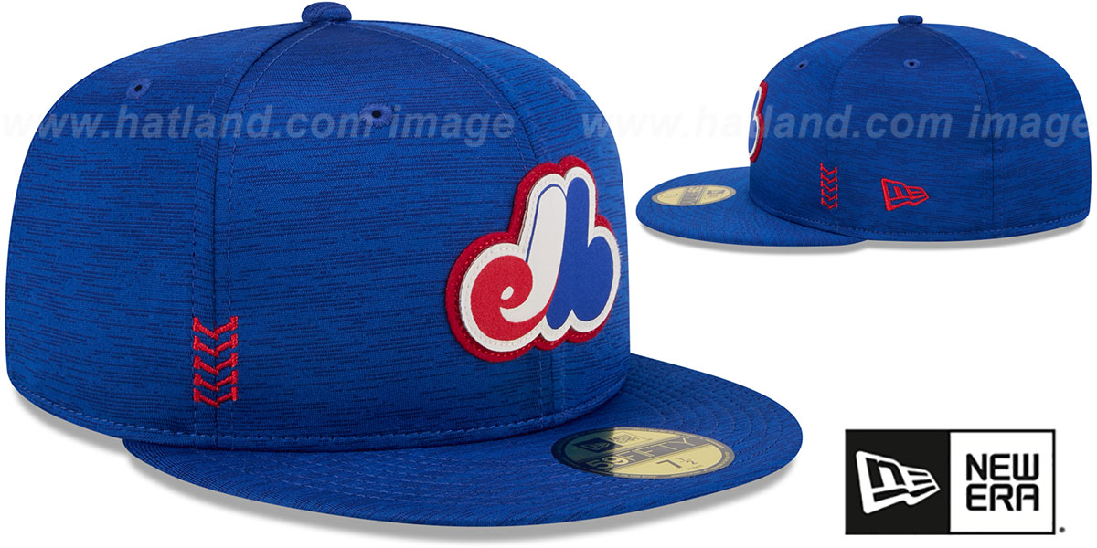 Montreal Expos 2024 Cooperstown Clubhouse Heather Royal Fitted Ha 2185