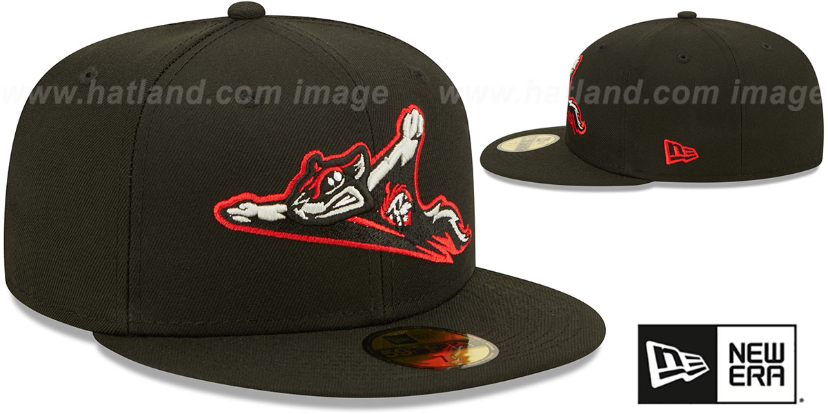 Richmond Flying Squirrels Milb Onfield Home Black Fitted Hat