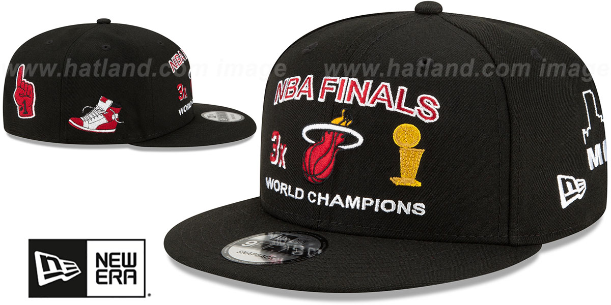 Miami Heat FINALS CHAMPIONS SNAPBACK Black Hat by New Era