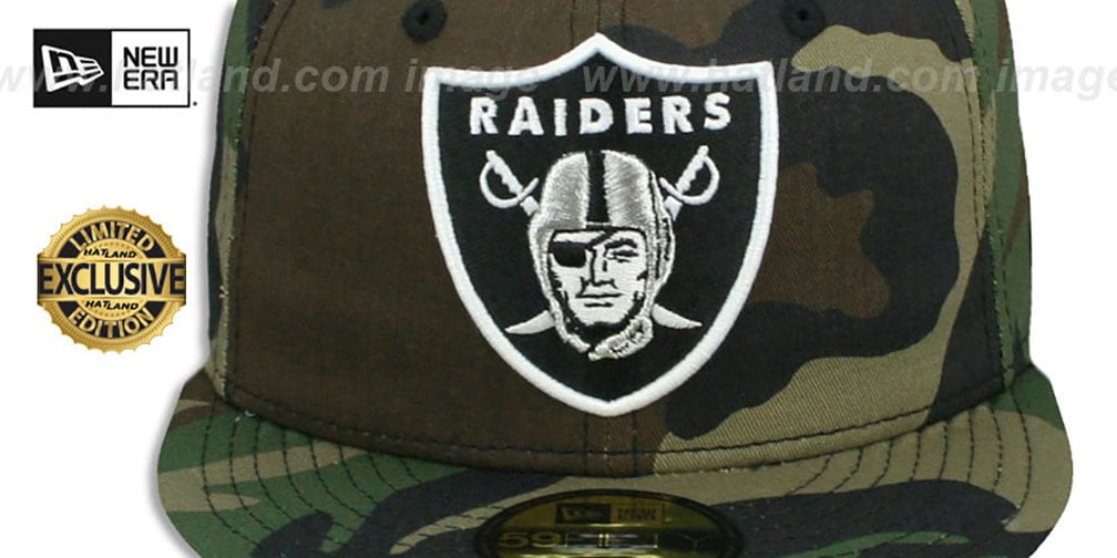 Las Vegas Raiders NFL TEAM-BASIC Army Camo Fitted Hat