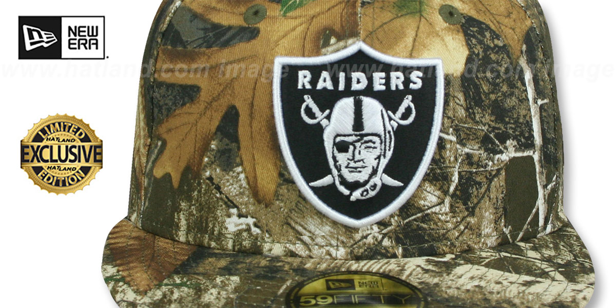 Las Vegas Raiders NFL TEAM-BASIC Realtree Camo Fitted Hat