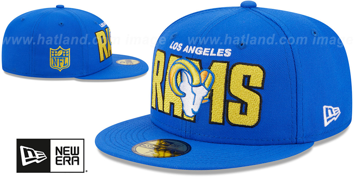 Los Angeles Rams 2023 NFL DRAFT Royal Fitted Hat by New Era