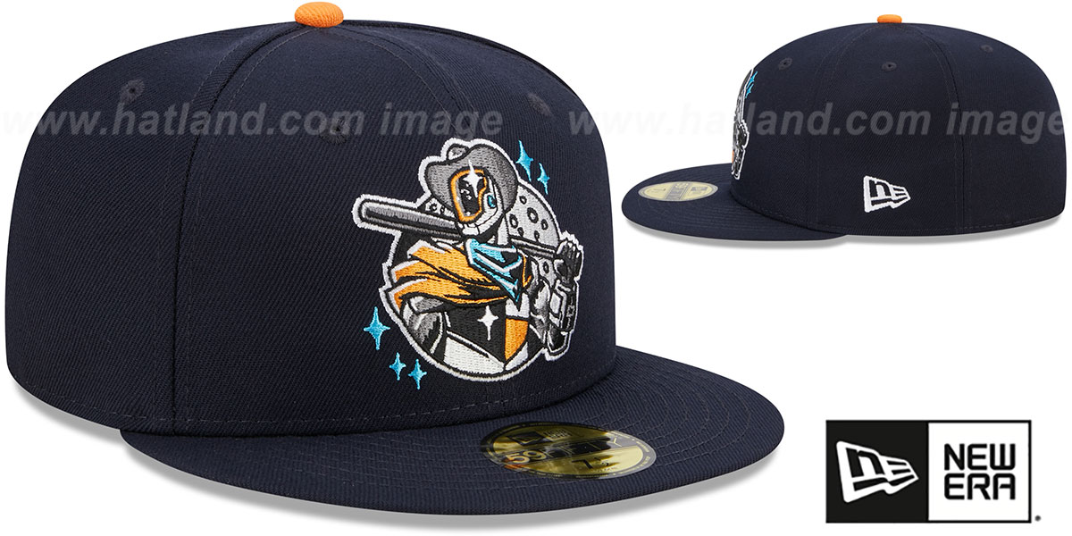 Sugar Land Space Cowboys MILB MARVEL DEFENDERS Navy Fitted Hat