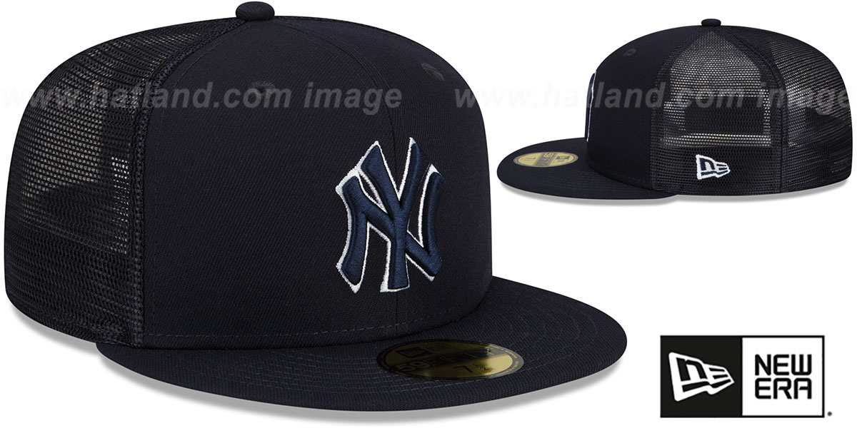 New York Yankees 2022-23 BATTING PRACTICE TRUCKER Navy Fitted Hat