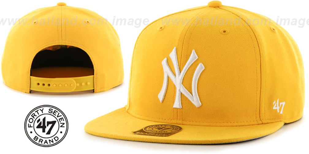 gold yankees hat