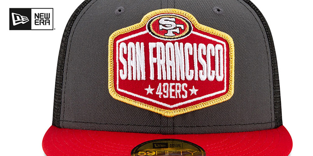 San Francisco 49ers 2021 NFL TRUCKER DRAFT Fitted Hat