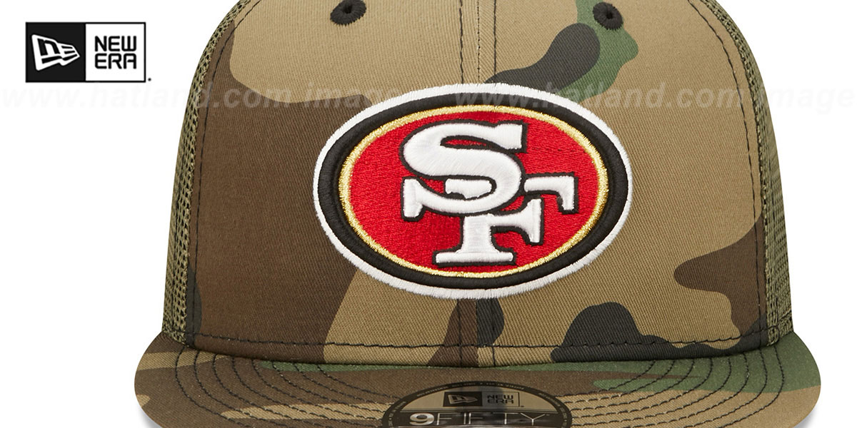 San Francisco 49ers ARMY CAMO TRUCKER Hat by New Era