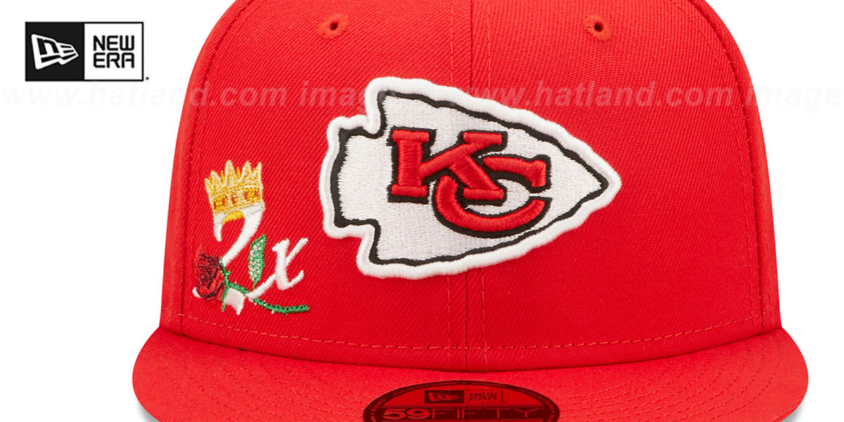 Kansas City Chiefs CROWN CHAMPS Red Fitted Hat By New Era