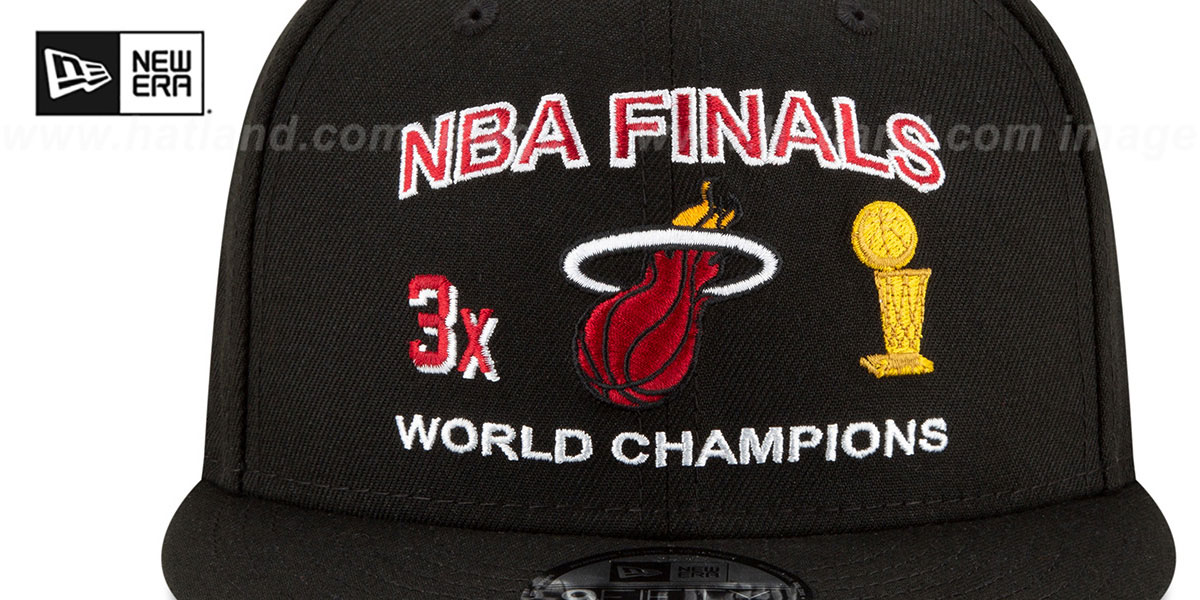 Miami Heat FINALS CHAMPIONS SNAPBACK Black Hat by New Era