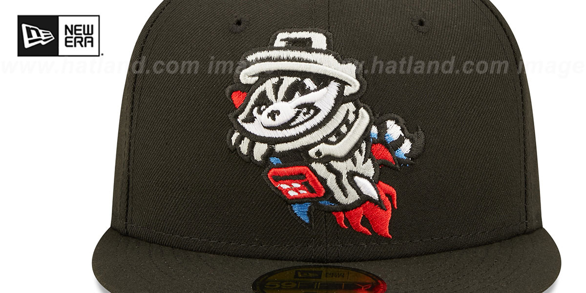 Rocket City Trash Pandas MILB ONFIELD ALT 1 Black Fitted Hat