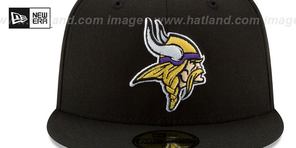 Minnesota Vikings NFL TEAM-BASIC Black Fitted Hat by New Era