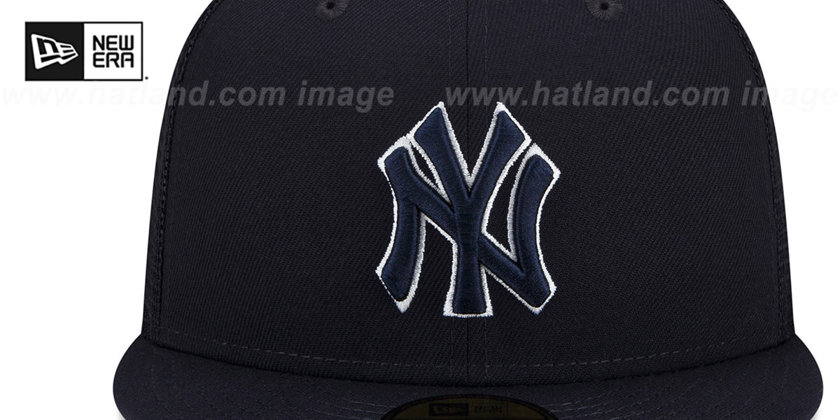 New York Yankees BATTING PRACTICE TRUCKER Navy Fitted Hat