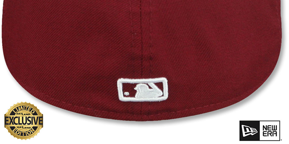 New York Yankees TEAM-BASIC Burgundy-White Fitted Hat