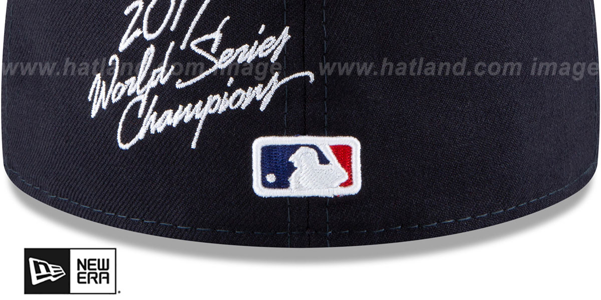 Houston Astros WORLD SERIES CHAMPS ELEMENTS Navy Fitted Hat