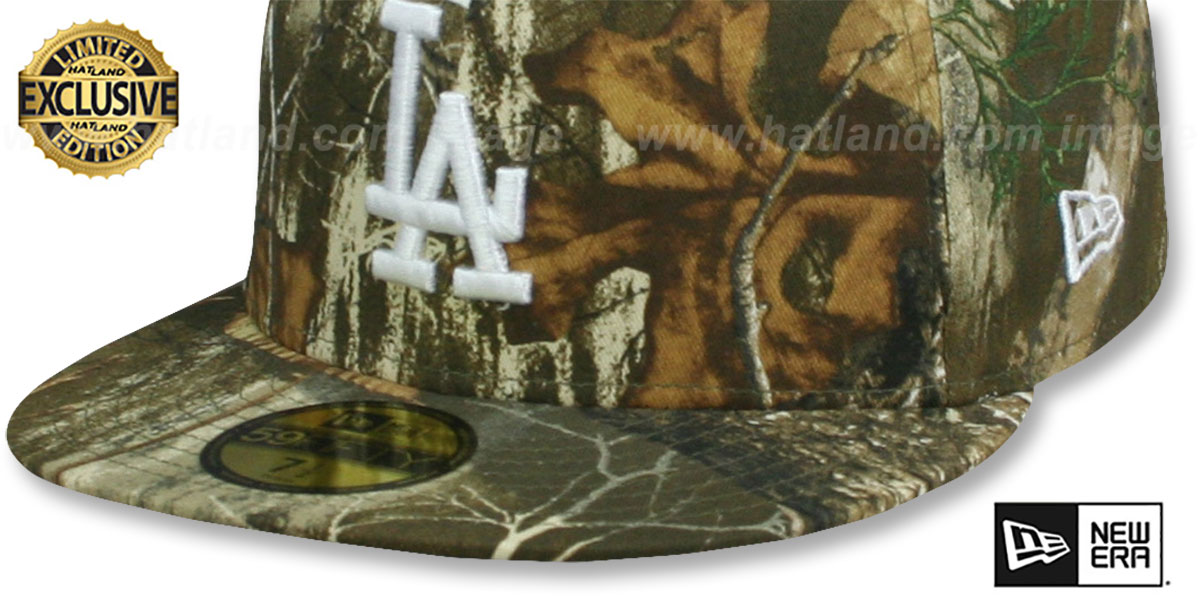 Los Angeles Dodgers MLB TEAM-BASIC Realtree Camo Fitted Hat