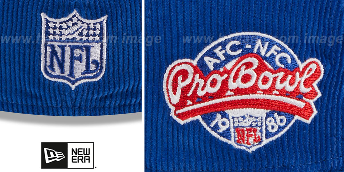 New York Giants OLD SCHOOL CORDUROY SIDE-PATCH Royal Fitted Hat