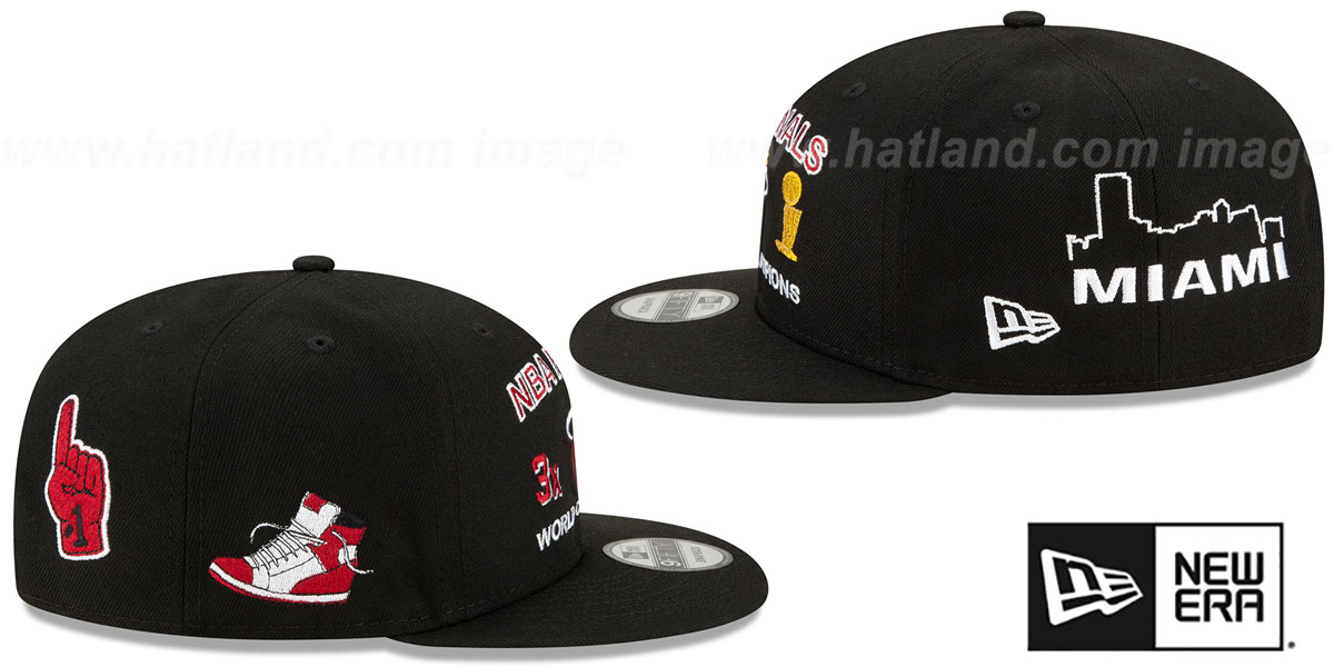 Miami Heat FINALS CHAMPIONS SNAPBACK Black Hat by New Era