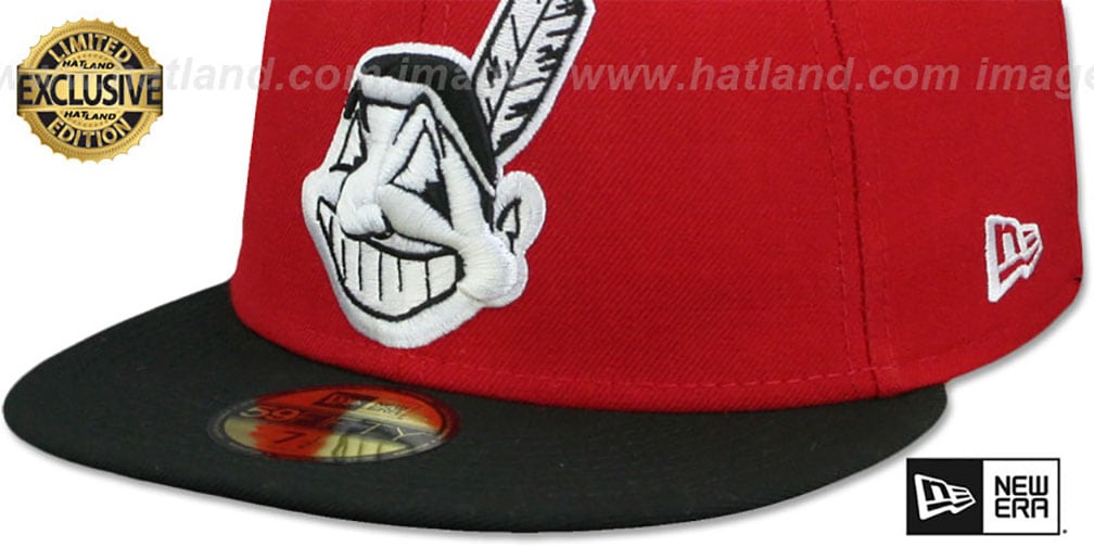 Cleveland Indians CHIEF-WAHOO Red-Black Fitted Hat