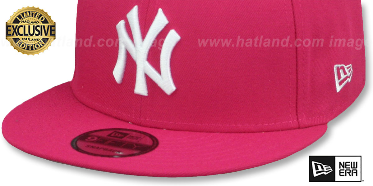 New York Yankees TEAM-BASIC SNAPBACK Beetroot-White Hat