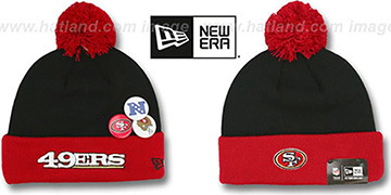 49ers 'BUTTON-UP' Knit Beanie Hat by New Era