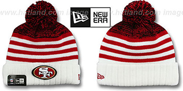 49ers 'SNOWFALL STRIPE' Knit Beanie Hat by New Era