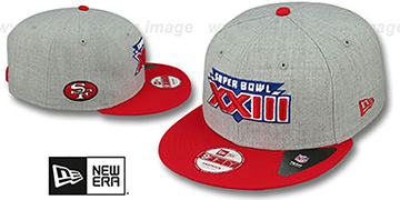 49ers SUPER BOWL XXIII SNAPBACK Grey-Red Hat by New Era