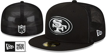 49ers TEAM-BASIC TRUCKER Black-White Fitted Hat by New Era