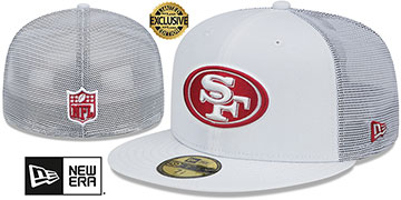 49ers 'TEAM-BASIC TRUCKER' White Fitted Hat by New Era