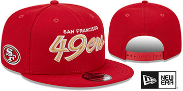 49ers 'TEAM-SCRIPT SNAPBACK' Red Hat by New Era