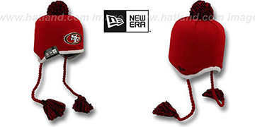 49ers 'TEAM-TONE TASSLE' Red Knit Beanie Hat by New Era