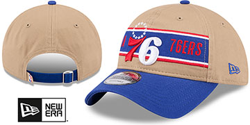 76ers 2024 NBA DRAFT STRAPBACK Camel-Royal Hat by New Era