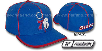 76ers HW WILDSIDE Fitted Hat by Reebok - royal